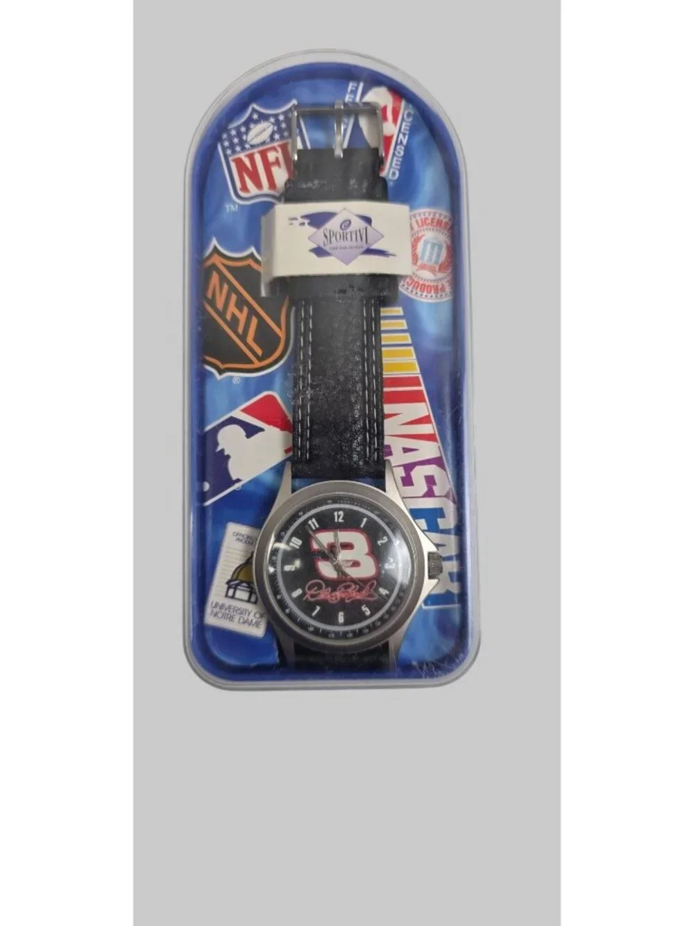 Vintage New in Case Dale Earnhardt #3 Watch 1998 Racing NASCAR Sportivi Sun Time